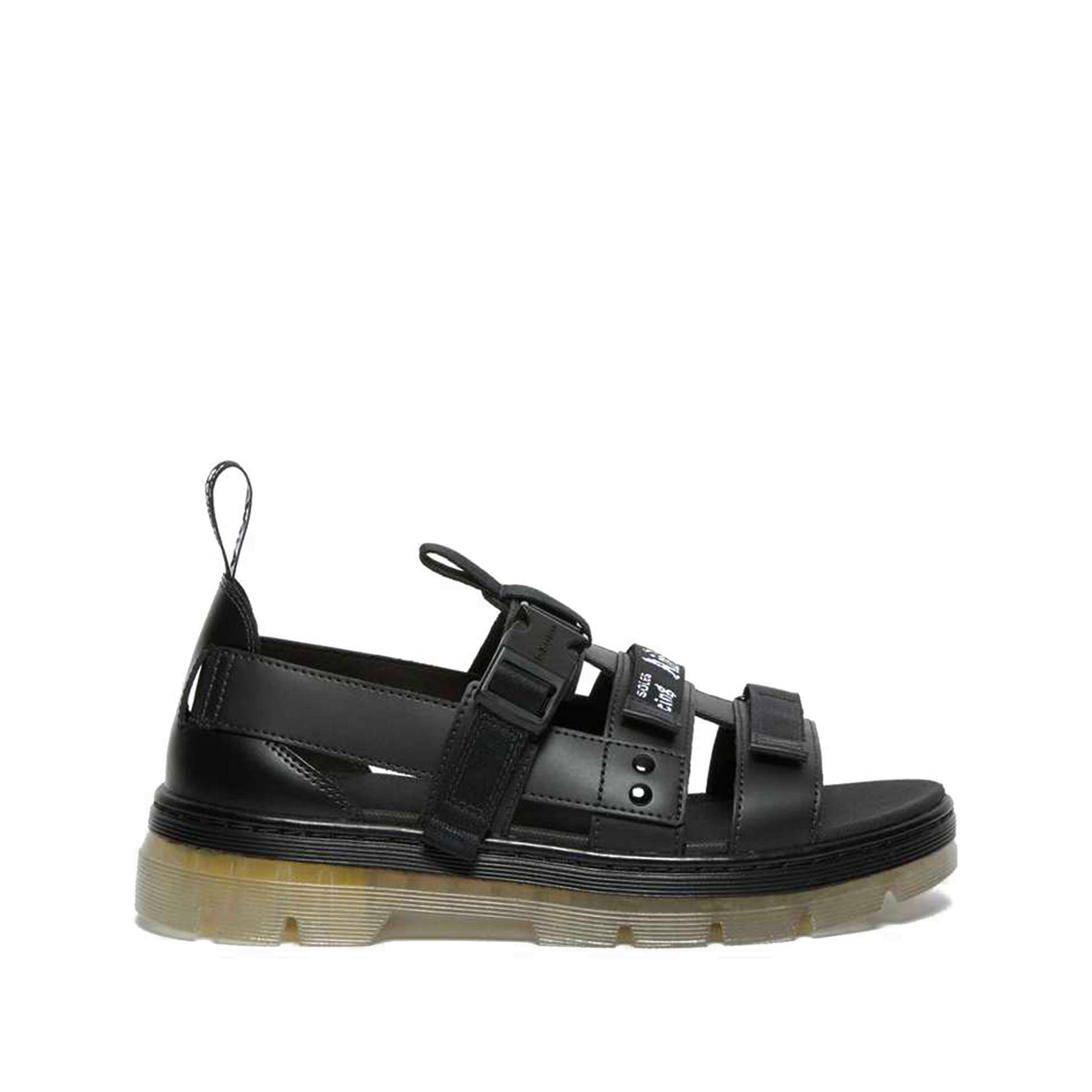 PEARSON DR.MARTENS X TEMY Sandalo da uomo con fibbie nero e trasparente